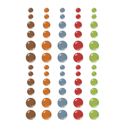 Simple Stories Glossy Enamel Dots -tarrat Vintage Woodlands