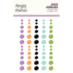 Simple Stories Glossy Enamel Dots -tarrat Spooky Things