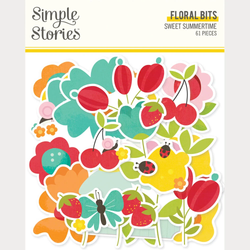 Simple Stories Sweet Summertime, Floral Bits, leikekuvat