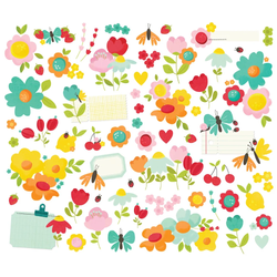 Simple Stories Sweet Summertime, Floral Bits, leikekuvat