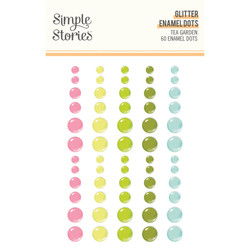 Simple Stories Glitter Enamel Dots -tarrat Tea Garden