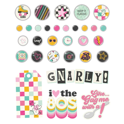 Simple Stories Totally 80's Decorative Brads -koristeet