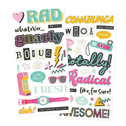 Simple Stories Foam Stickers -tarrat Totally 80's