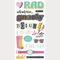 Simple Stories Foam Stickers -tarrat Totally 80's