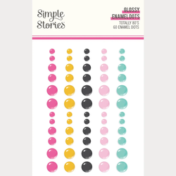 Simple Stories Enamel Dots -tarrat Totally 80's
