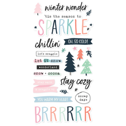 Simple Stories Foam Stickers -tarrat Winter Wonder