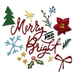 Sizzix Tim Holtz stanssi ja kohokansio Vault Side-Order Merry + Bright