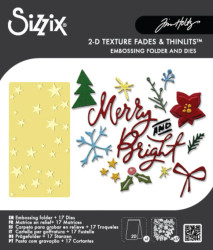 Sizzix Tim Holtz stanssi ja kohokansio Vault Side-Order Merry + Bright