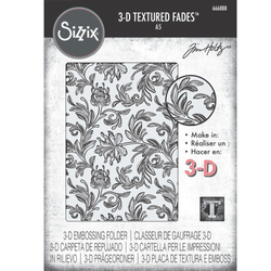 Sizzix Tim Holtz 3-D Texture Fades kohokuviointikansio Botanical Large