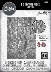 Sizzix Tim Holtz 3-D Texture Fades kohokuviointikansio Cracked Large