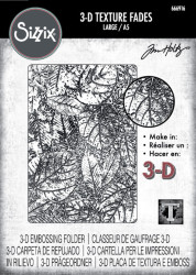 Sizzix Tim Holtz 3-D Texture Fades kohokuviointikansio Foliage Large