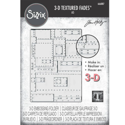 Sizzix Tim Holtz 3-D Texture Fades kohokuviointikansio Foundry Large