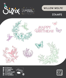 Sizzix leimasin Willow Wolfe, Birthday Blooms