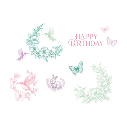 Sizzix leimasin Willow Wolfe, Birthday Blooms
