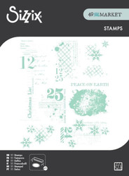 Sizzix & 49 and Market leimasin Holiday Textures