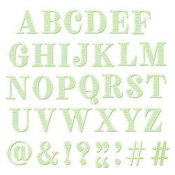 Sizzix & 49 and Market leimasin Textured Alphabet 