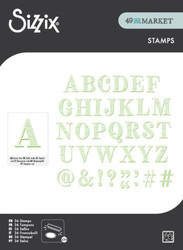 Sizzix & 49 and Market leimasin Textured Alphabet 