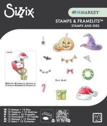 Sizzix & 49 and Market leima- ja stanssisetti Holiday Drop