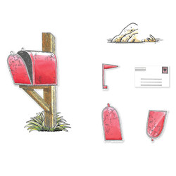 Sizzix & 49 and Market leima- ja stanssisetti Letter Drop
