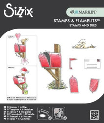 Sizzix & 49 and Market leima- ja stanssisetti Letter Drop