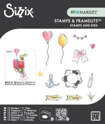 Sizzix & 49 and Market leima- ja stanssisetti Sweet Drop