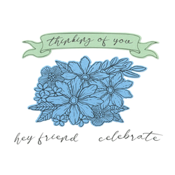 Sizzix & Vicki Boutin leima- ja stanssisetti Floral Bouquet