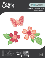 Sizzix & 49 and Market leimasin- ja stanssisetti Sweet Sprigs