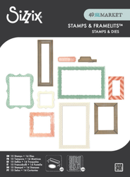 Sizzix & 49 and Market leimasin- ja stanssisetti Build-A-Frame