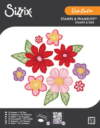 Sizzix Framelits leimasin- ja stanssisetti by Vicki Boutin, Floral Layers