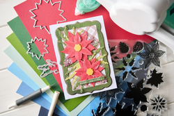 Sizzix & 49 and Market leimasin- ja stanssisetti Poinsettia Trio