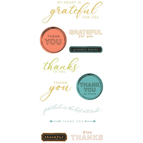 Sizzix & 49 and Market leimasin- ja stanssisetti Thankful Sentiments
