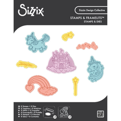 Sizzix Framelits leimasin- ja stanssisetti Unicorns and Rainbows