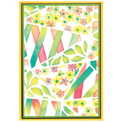 Sizzix Layered Stencils -sapluunat Fragmented Floral