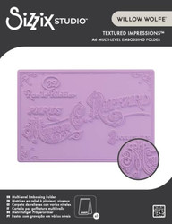 Sizzix Multi-Level kohokuviointikansio Vintage Label by Willow Wolfe