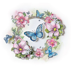 Sizzix leima- ja stanssisetti Artful Blooms by Willow Wolfe