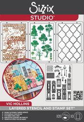 Sizzix leima- ja sapluunasetti by Vic Hollins, City Life