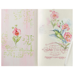 Sizzix leima- ja sapluunasetti Hummingbird and Orchids by Willow Wolfe