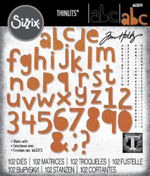 Sizzix Thinlits by Tim Holtz stanssi Alphanumeric