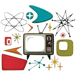 Sizzix Thinlits by Tim Holtz stanssi Vault Atomic Retro