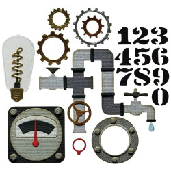 Sizzix Thinlits by Tim Holtz stanssi Vault Industrial