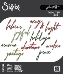 Sizzix Tim Holtz stanssi Classic Holiday Handwriting
