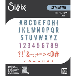 Sizzix Thinlists by Seth Apter stanssi Typography