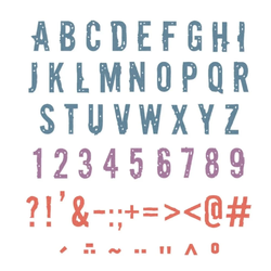Sizzix Thinlists by Seth Apter stanssi Typography