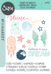 Sizzix & 49 and Market leimasin- ja stanssisetti Starlight Dreams