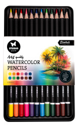 Studio Light Watercolor Pencils -värikynät, 12 kpl