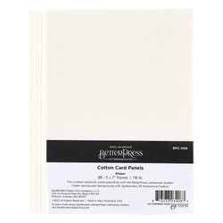 Spellbinders BetterPress Cotton -arkit, sävy, Bisque, 25 kpl,  5