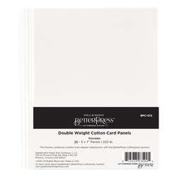 Spellbinders BetterPress Cotton -arkit, sävy, Porcelain, 25 kpl,  5