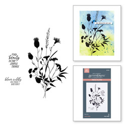 Spellbinders Press Plate Bloom Wildly -levy
