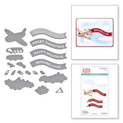 Spellbinders Candy Christmas stanssi Gingerbread Plane & Banners