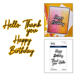 Spellbinders Simon Hurley stanssi Cascading Coneflowers, Big & Bold Sentiments